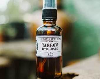 Yarrow Hydrosol – Wildcrafted Natural Skin Toner, Bug Bite Relief, Anti-Inflammatory Mist for Skin, Pets & Irritations