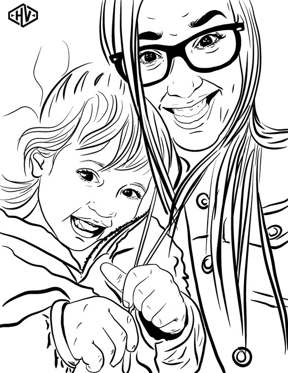 Custom Coloring Pages Digital File | Etsy