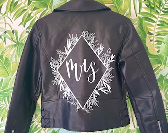 Personalised Denim | Leather |Bridal Jacket | DIY vinyl