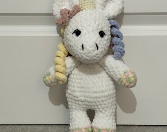 Unicorn Crochet Plush - Unicorn Plushie - Magical Soft Stuffed Unicorn