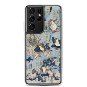 Capa Samurai Frogs Samsung: arte japonesa vintage de Kuniyoshi