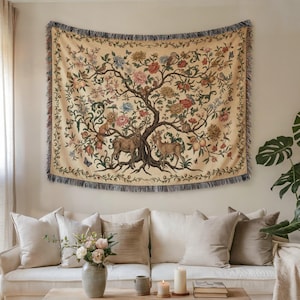 Tree of Life William MORRIS Design BELGIAN WOVEN Hand Finished 47cm X