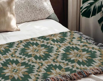 Hygge Woven Blanket, Scandinavian Throw, Nordic Cozy Hygge Cabin Decor, Scandi Winter Lodge Rustic