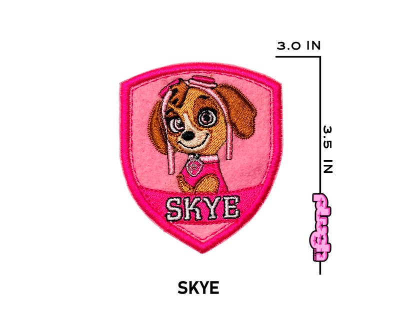 Skye Patch Chase Iron on Patches Feltie Chase Rubble - Etsy