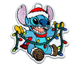 Lilo and stitch patch, Christmas iron-on patches