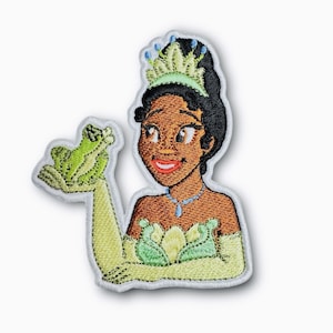 Tiana patch, Frog Princess, Prince Naveen, frog  iron-on patch, DIY crocs,
