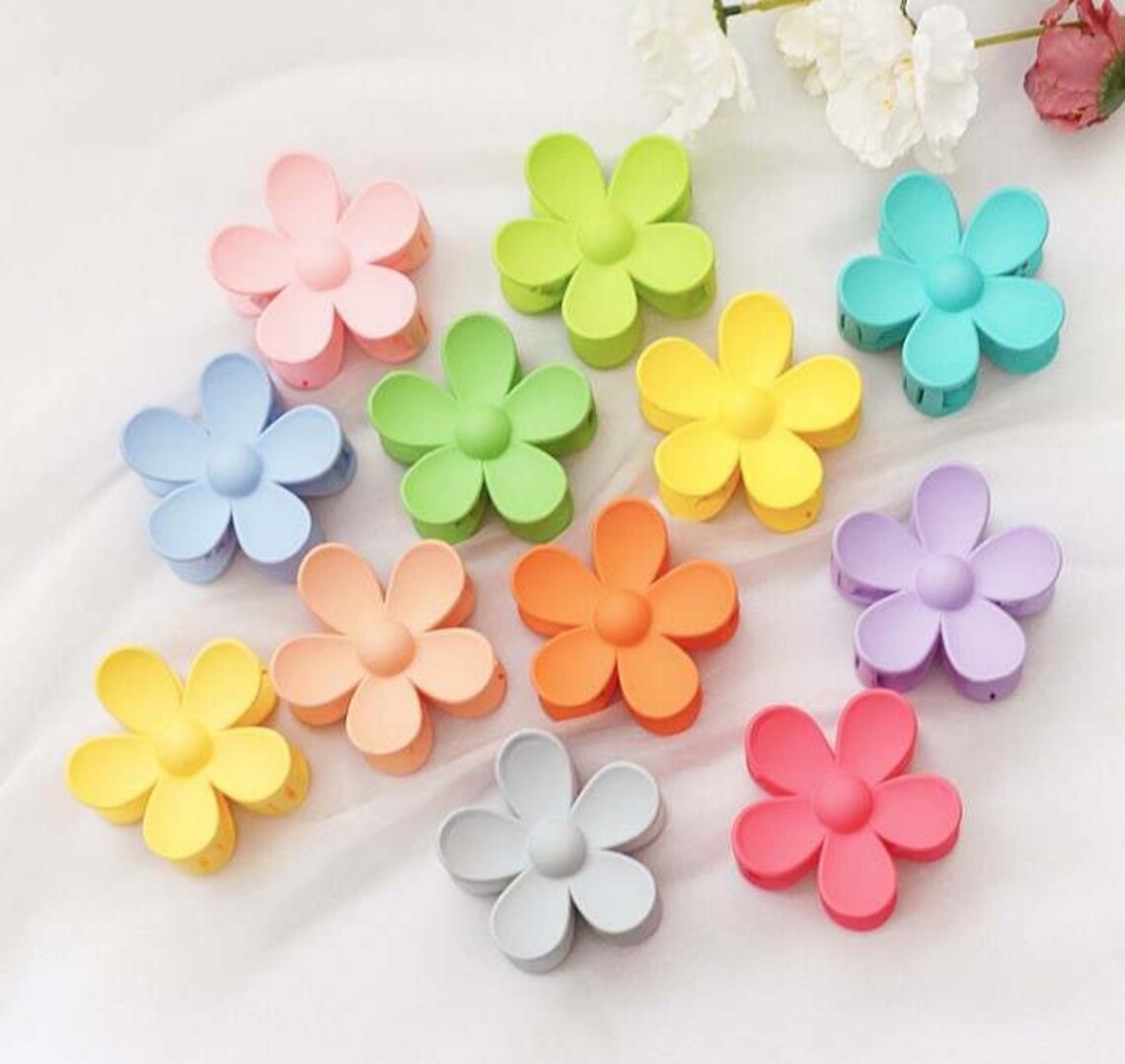 Flower Claw Clip Claw Clip Large Daisy Hair Clip Flower Etsy