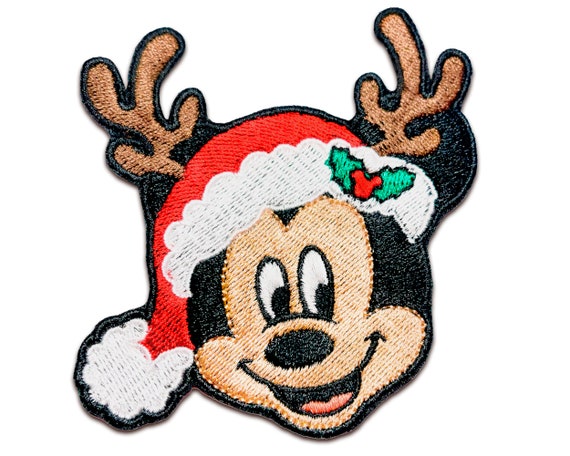 Mickey Mouse Christmas , Minnie, Disney Patches, Embroidered Iron on Patch  