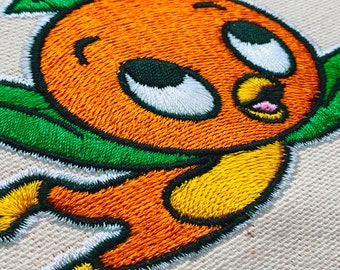 Orange bird tote bag , epcot adventureland enchanted tiki room embroidered iron on patch