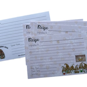 The Gingerbread Squad Christmas Holiday 4x6 Recipe Card
