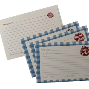 Home Cooking Recipe Card 4x6