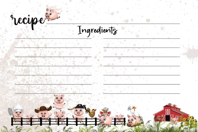 Pigs Cursive Piggystone Ranch Pigs 4x6