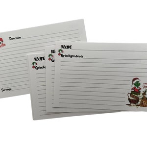 Merry Grinchmas 4x6 Holiday Recipe Card
