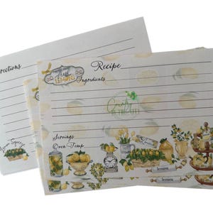 Tarjeta de receta de limón exprimido (10 x 15 cm) - Descarga digital - Tarjeta de receta imprimible - Descarga instantánea - Plantilla de receta, Limonada, Decoración de limón