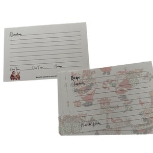 Jolly Santa Holiday 4x6 Recipe Card