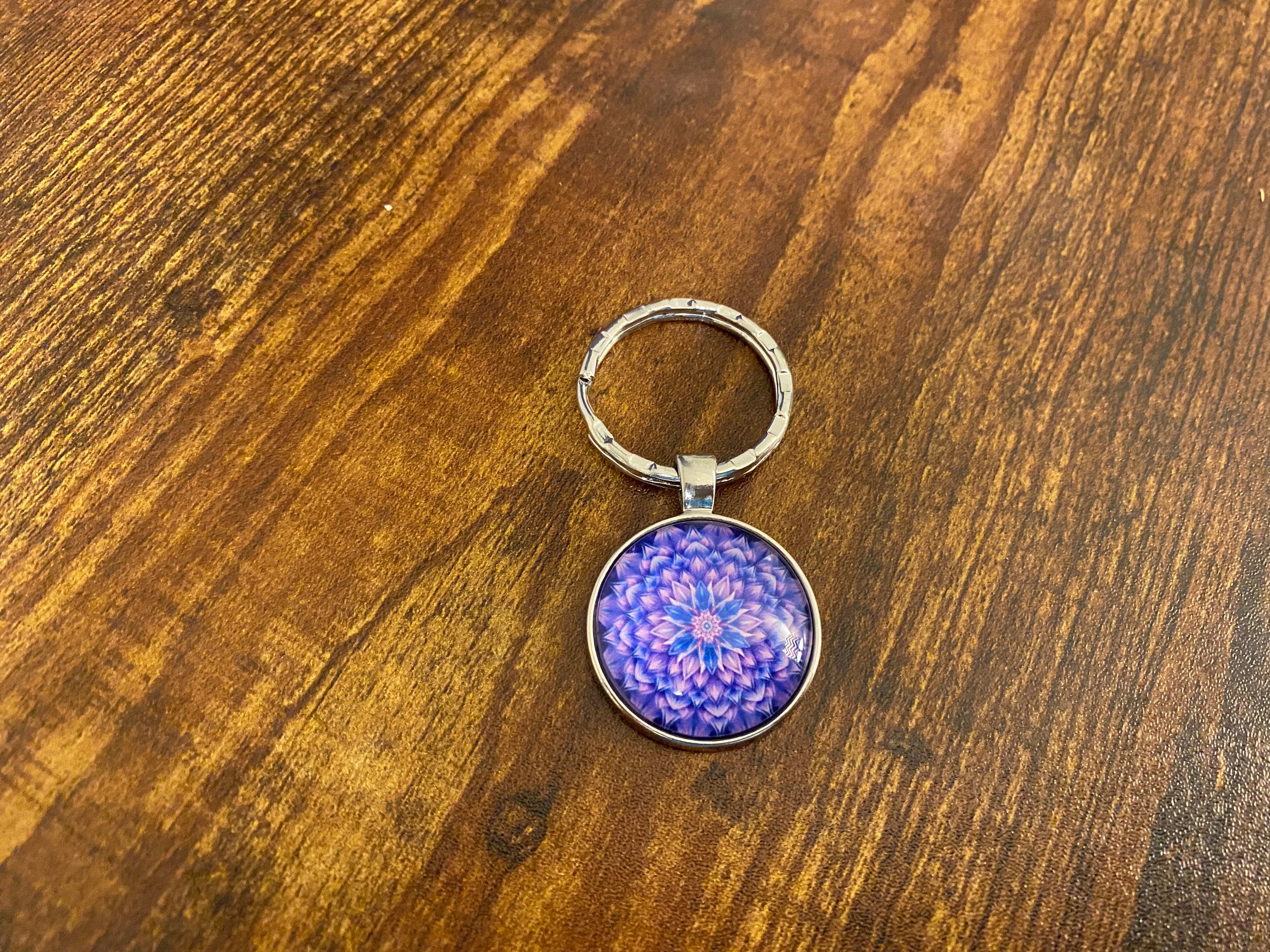 Purple Design Keychain Etsy