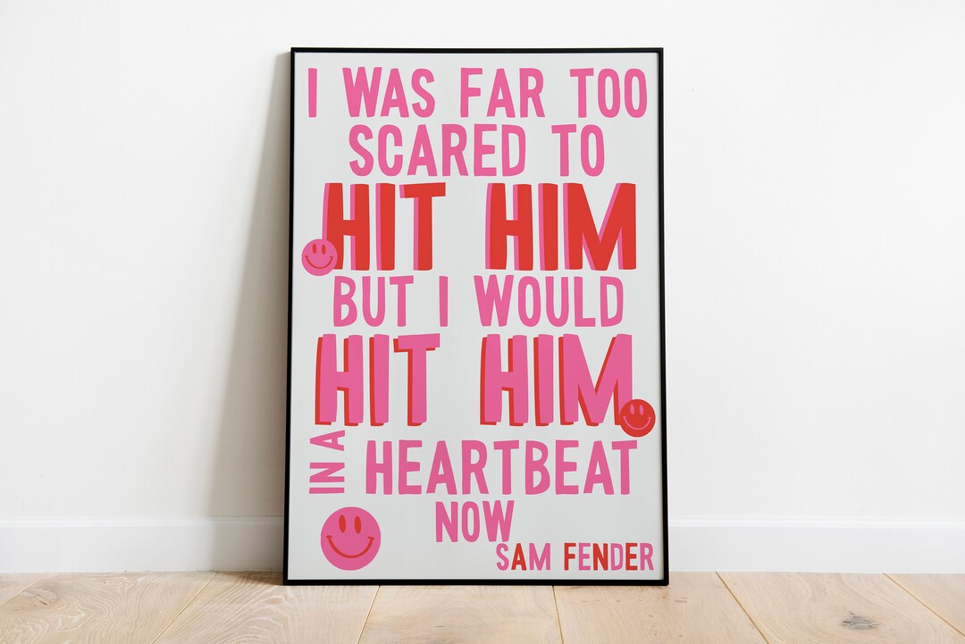 Sam Fender 17 Going Under Wall Art Lyrics Print Poster