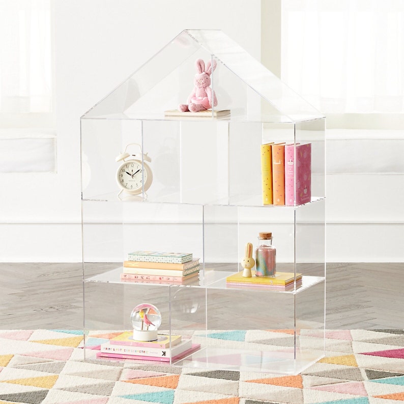 Acrylic House Bookcase Etsy