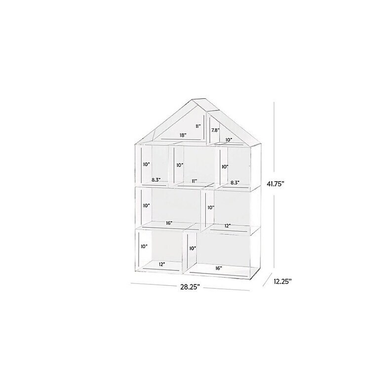 Acrylic House Bookcase Etsy