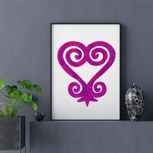 Sankofa - Impresión en aerosol con símbolo africano/adinkra de Ghana/impresión de arte mural/póster/sin marco