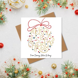 Christmas Cards, Personalised Family Christmas Cards, Family Christmas Cards, Folded Christmas Cards
