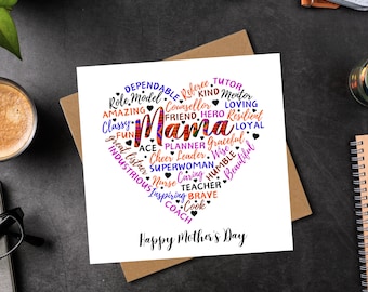 Happy Mother’s Day blank Cards, Ankara Mother’s Day Card, African print card, Kente Mother’s Day Card, folded Mother’s Day Card
