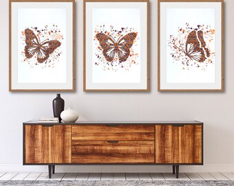 Ankara Butterfly Abstract Art/ African Art/ African Print  Wall Art/ Wall Art Print/ Unframed
