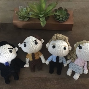 The Office Crochet Dolls Amigurumi - Michael Scott, Dwight Schrute, Jim Halpert, Pam Beesly, Kevin Malone, Angela Martin
