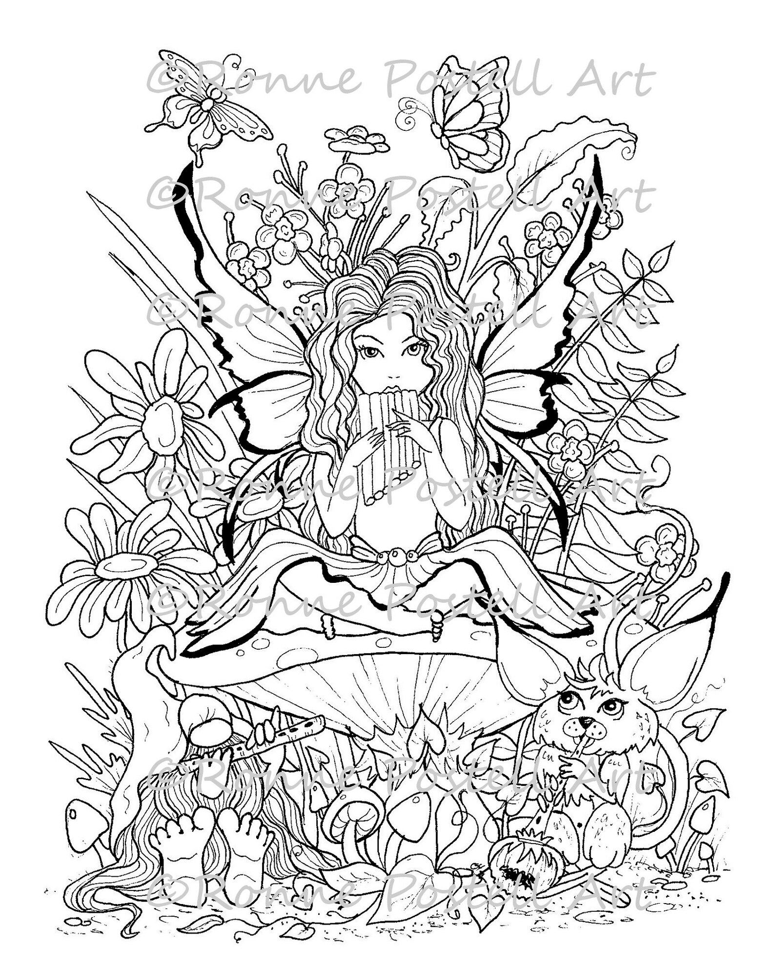 A Magic Garden Adult and Kid Craft Coloring Page Printable - Etsy France