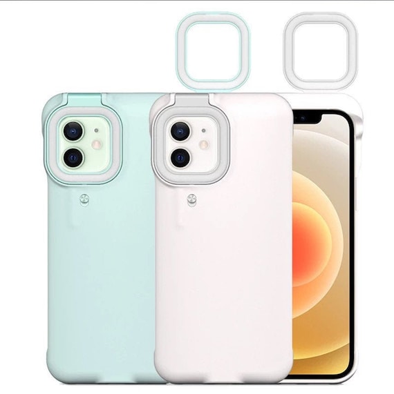 Selfie Ring Light Case Slim Design Shockproof Protective Compatible with iPhone 12 / iPhone 12 Pro Case for Makeup Live Streaming YouTube Vl