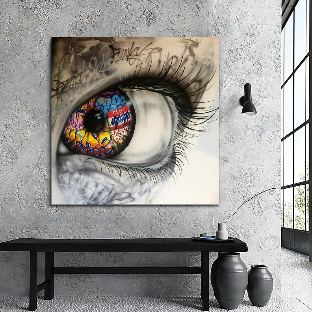 Eye Painting Eye Wall Art Eye Wall Decor Eye Canvas Print Etsy