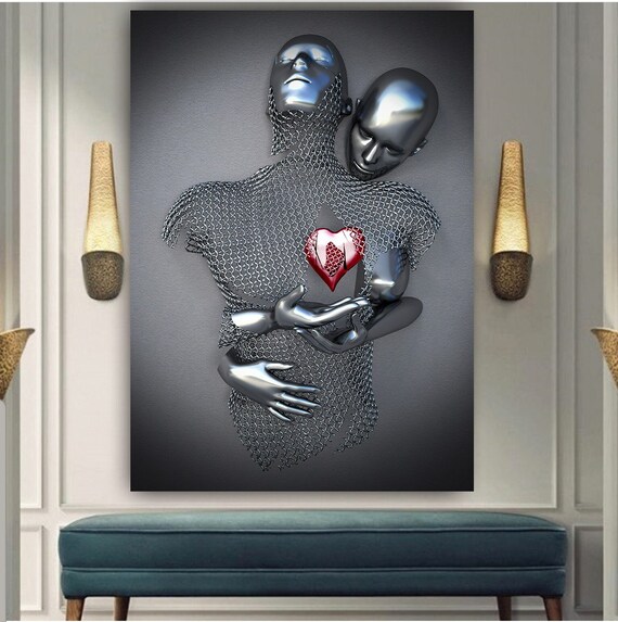 5 Piece Love Heart Canvas Print Painting Art Wall Hanging Decor Unframed 5 Piece Love Heart Canvas Print Painting Art Wall Hanging Decor Unframed