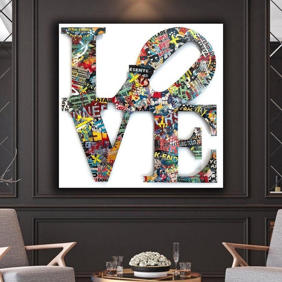Love Art Canvas Canvas Wall Art Canvas Print Wall Art Wall Etsy UK