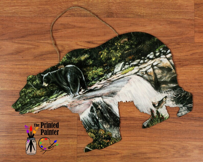 Bear Wood Wall Art Bear Wall Decor Bear Home Decor Bear Etsy