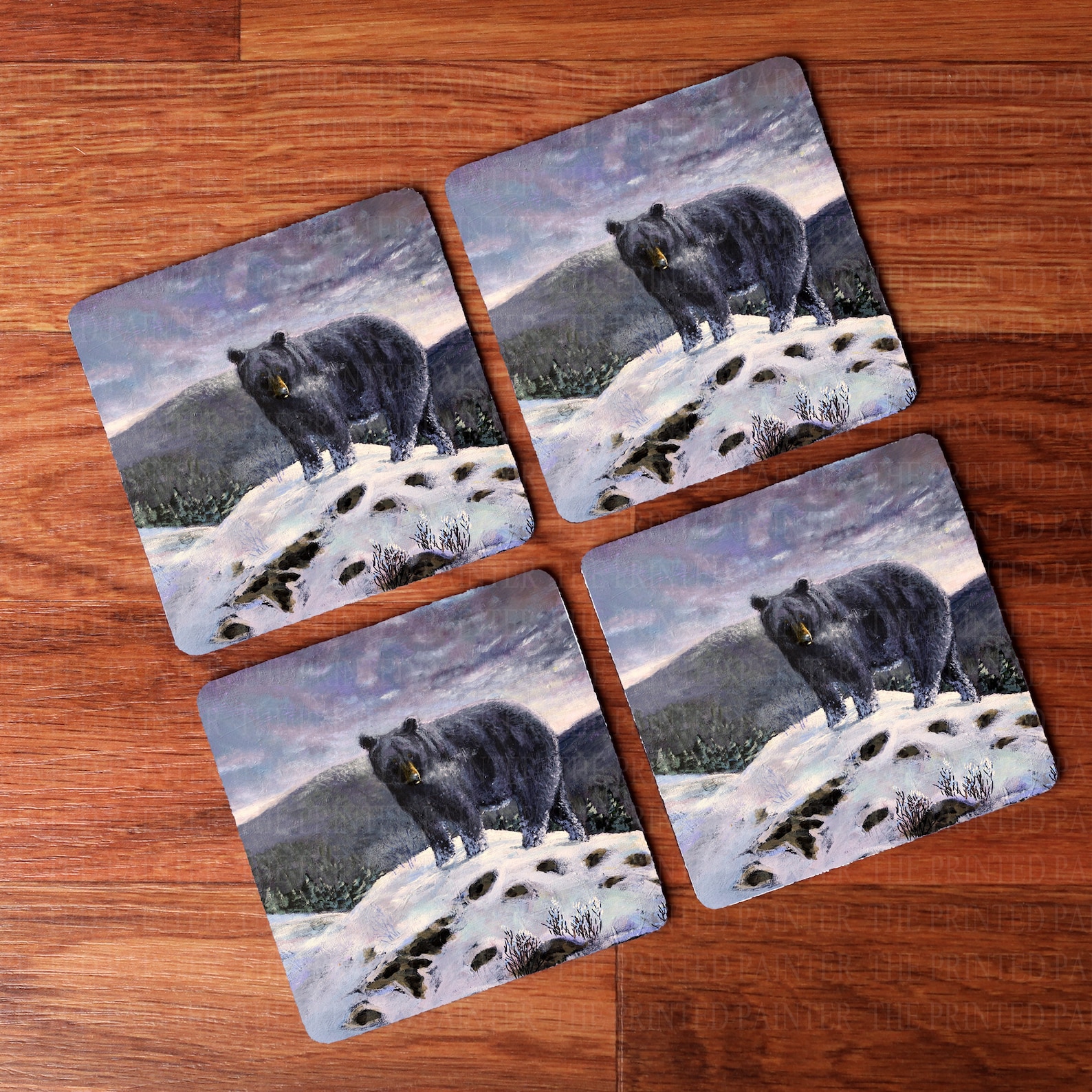 Bear Coasters / Bear Drink Coaster / Wildlife Coasters / Fun Gift for ...