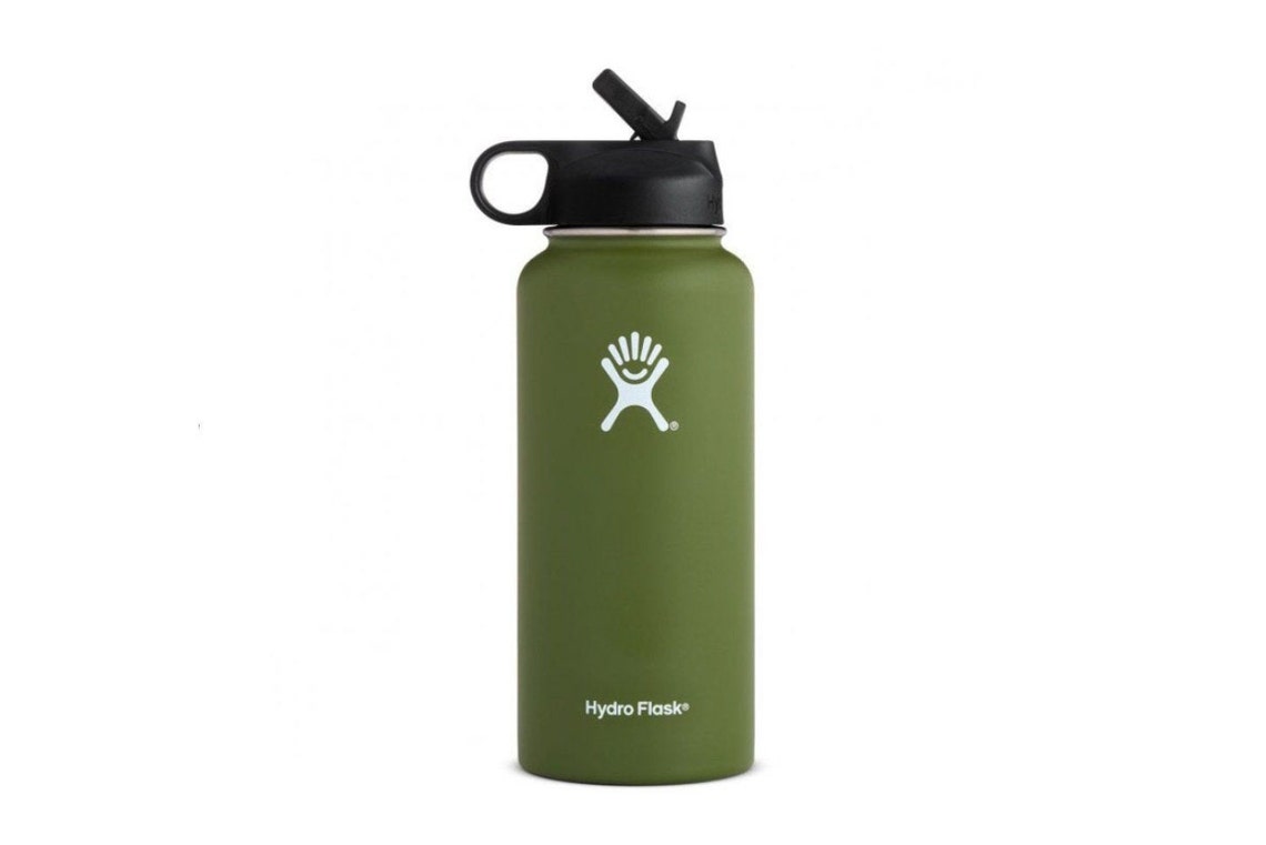 Hydro Flask Water bottle 40oz. Straw Lid Green Etsy