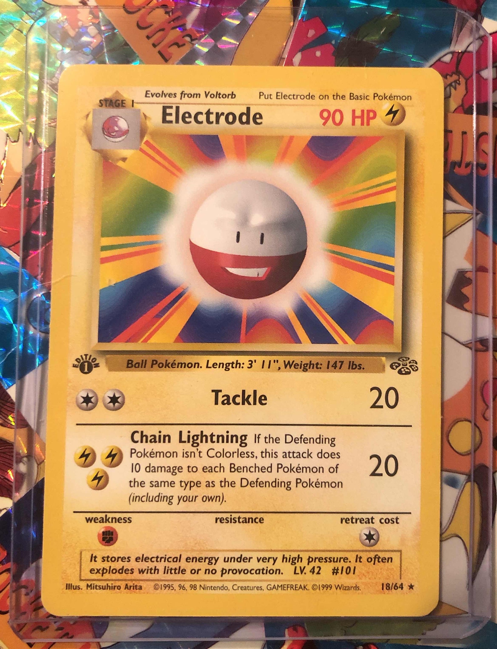 Pokemon Card Electrode 1st Edition 1996 VINTAGE Etsy