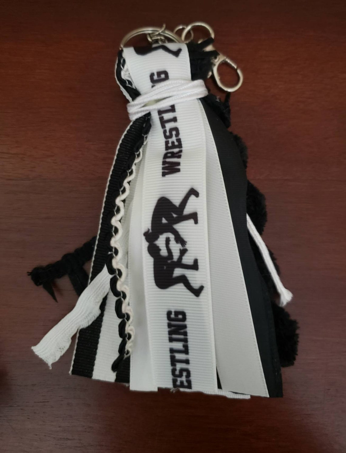 Wrestling Boy and Girl Keychains Ribbon Keychains Sports Etsy