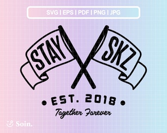 Stray Kids STAY Flag Svg, Png, Pdf, Jpg, Eps | Stray Kids Printable Decal | Vector files for Cricut and Silhouette | Kpop Star Svg