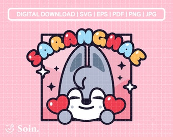 Stray Kids Bangchan Saranghae Svg, Png, Pdf, Jpg, Eps | Stray Kids Decal Stickers | Vector files for Cricut and Silhouette | Kpop Star Svg
