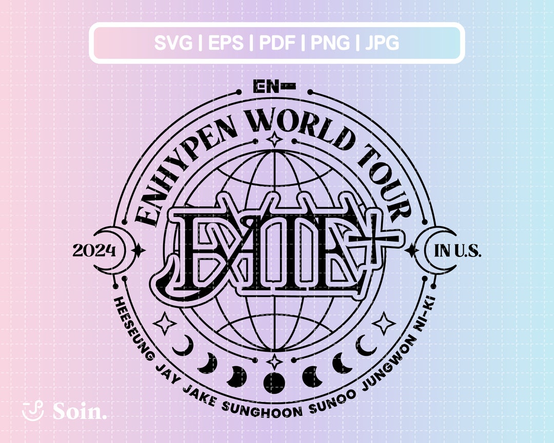 Enhypen Fate Plus U.S. Tour Svg Eps Pdf Jpg Png Enhypen Decal Printable ...