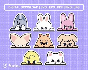 Stray Kids Svg, Png, Pdf, Jpg, Eps | Stray Kids Printable Car Decal | Vector files for Cricut and Silhouette | Kpop Star Svg