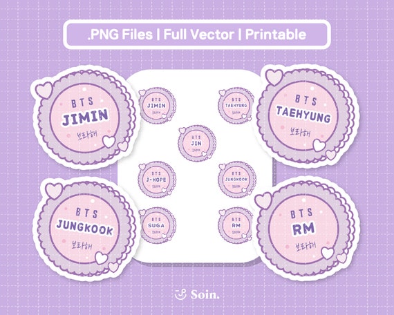 bts clipart png printable bts svg clipart vector files bts etsy