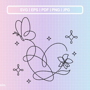 BTS Love Yourself Svg Eps Pdf Jpg Png | BTS Member Decal | Vector files for Cricut and Silhouette | Kpop Star Svg