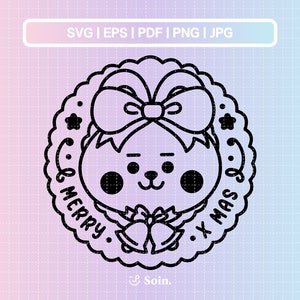 BTS Christmas Svg Eps Pdf Jpg Png BTS Printable Decal Vector Files for ...