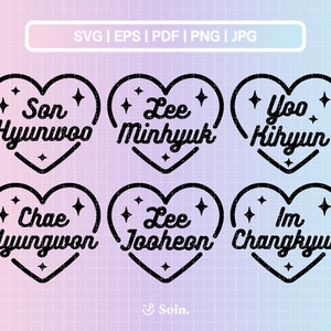 Monsta x Monbebe Svg, Png, Pdf, Jpg, Eps | Monsta x Member Lightstick Stickers | Vector files for Cricut and Silhouette | Kpop Star Svg