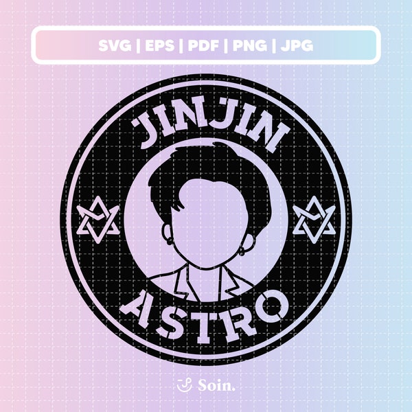 Astro Jinjin Svg Eps Pdf JPG Png | Astro Kpop Lightstick Decal | Fichiers vectoriels pour Cricut et Silhouette | Kpop Star Svg