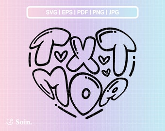 TXT MOA Svg, Png, Pdf, Jpg, Eps | TXT Decal Stickers Printable | Vector files for Cricut and Silhouette | Kpop Star Svg