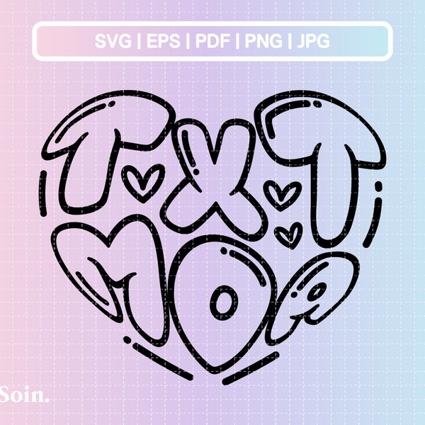 TXT MOA Svg, Png, Pdf, Jpg, Eps | TXT Decal Stickers Printable | Vector files for Cricut and Silhouette | Kpop Star Svg