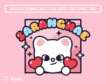 Stray Kids Hyunjin Saranghae Svg, Png, Pdf, Jpg, Eps | Stray Kids Decal Stickers | Vector files for Cricut and Silhouette | Kpop Star Svg